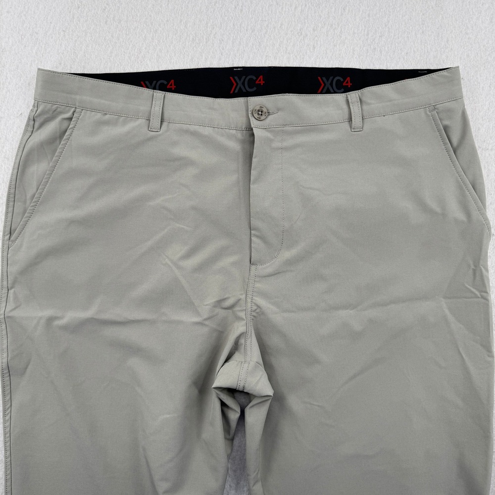 Johnston & Murphy Mens XC4 Performance Golf Pants Khaki Stretch 40R (40x32)